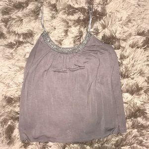 Gray Spaghetti Strap Top